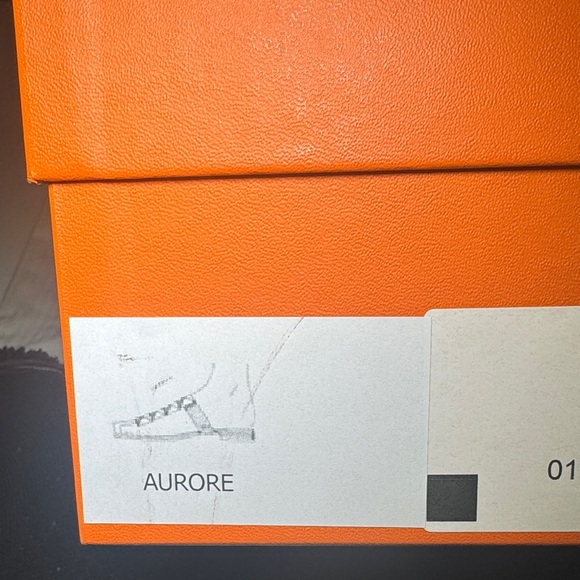 Hermès Aurore Sandals Black Leather Size 38.5 Worn Once with Box & Dust Bag - Picture 8 of 8